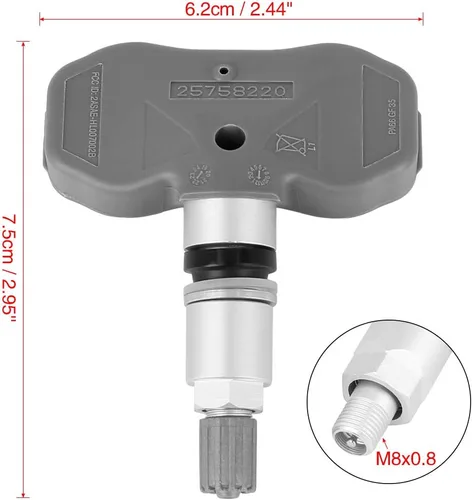Vista 2 de X AUTOHAUX 25758220 Sistema de monitoreo de presión de neumáticos Sensor TPMS Sensor 315MHz para Chevrolet Corvette para Cadillac STS XLR