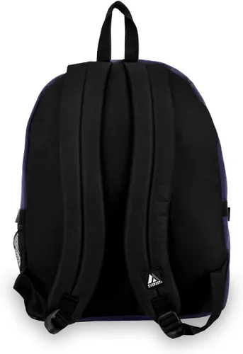 Vista 4 de Everest Mochila con bolsillo frontal de malla, Azul marinoflor y brillo, talla única , Mochila con bolsillo frontal de malla