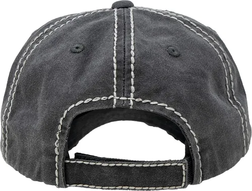 Vista 2 de Gorra de béisbol Funky Junque para mujer, estilo vintage, con parche bordado, con aspecto envejecido, sin estructura