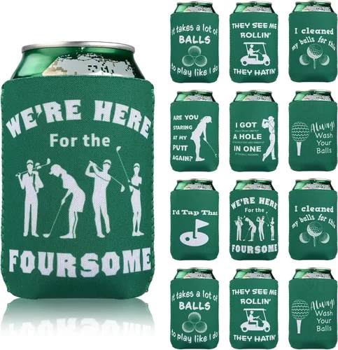 Vista 8 de Decoraciones de fiesta de fútbol, 12 fundas aislantes de neopreno para decoración del día del juego del Super Bowl y regalos