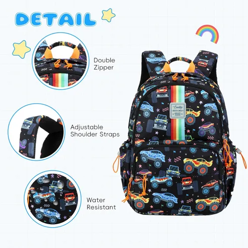Vista 96 de CAMTOP - Conjunto de mochila y lonchera con estampados divertidos para niños de preescolar y primaria), Y0058-2