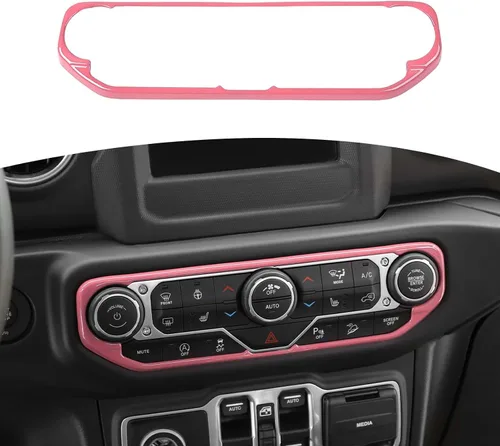 Vista 17 de RT-TCZ para Wrangler JL Cubierta de interruptor de aire acondicionado centro del tablero Trim Marco Azul bebé para Jeep Wrangler JL JLU Gladiator JT