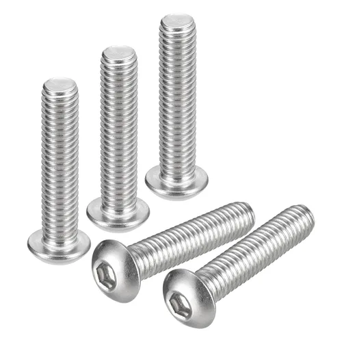 Vista 40 de uxcell Tornillos de cabeza de botón de 1/4-20x1, 25 piezas de tornillos hexagonales de acero inoxidable 304, tornillos de rosca completa