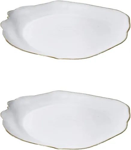 Vista 12 de Serene Spaces Living Juego de 4 cuencos de cerámica esmaltada extra pequeños con borde de forma libre, centro de mesa para bodas vintage, eventos