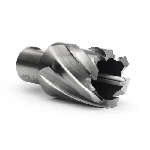 Vista 4 de OSCARBIDE 1-1/8" x 1" HSS cortador anular 3/4" Weldon Shank Mag broca
