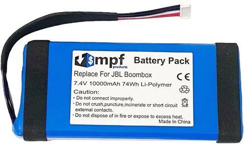 Vista 2 de Reemplazo de batería GSP0931134 01 de 10000mAh compatible con JBL Boombox Altavoz Bluetooth portátil impermeable