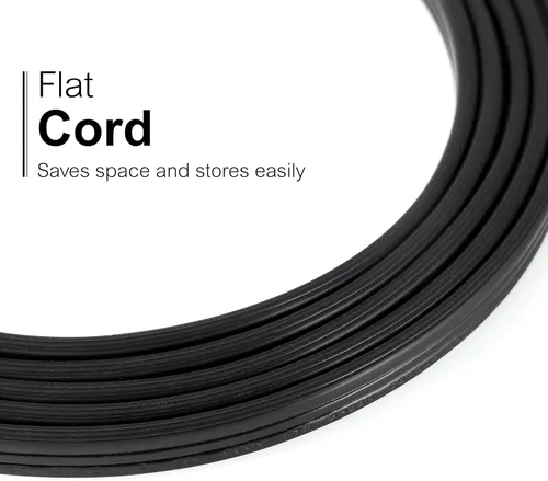 Vista 3 de GE Cable de extensión plano de 3 salidas de 3 pies, cable de extensión a tierra con múltiples tomas, extensor de salida de 3 clavijas, enchufe