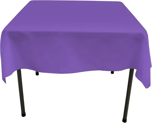 Vista 45 de GEFEII Servilletas de tela de poliéster sólido de 18 x 18 pulgadas para cocina, mantel rectangular cuadrado redondo para bodas, fiestas