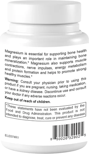 Vista 5 de Dr.WellMe - Tabletas de óxido de magnesio de 500 mg – 90 tabletas mantienen la salud del corazón, los músculos y los huesos, promueve el metabolismo