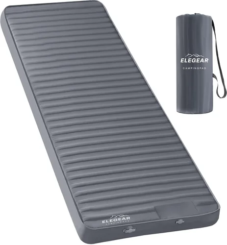 Vista 10 de Elegear HexaFoam - Colchoneta de dormir para campamento de aire y espuma, con bomba de pie incorporada, almohadilla de espuma viscoelástica