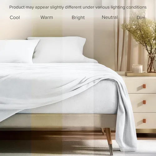 Vista 9 de Bare Home Juego de sábanas de forro polar súper suave, tamaño individual, forro polar extra afelpado, sábanas de cama que no forman bolitas, calidez