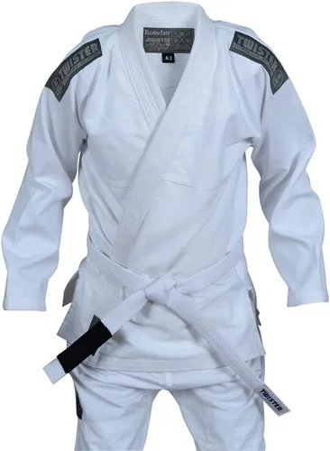 Vista 4 de Twister Challenge Brazilian Jiu Jitsu Gi Uniforme de Jiu Jitsu BJJ Gi Tela ligera preencogida Viene con cinturón gratis