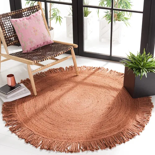 Vista 7 de SAFAVIEH Colección trenzada - Alfombra redonda de 3 pies, color beige, yute hecho a mano, ideal para la entrada, vestíbulo, dormitorio (BRD259B-3R)