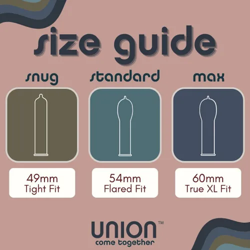 Vista 4 de UNION SNUG (49mm) 36 unidades, Látex natural, Ultradelgado, Lubricado, Varilla recta