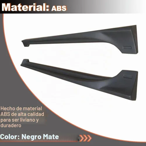 Vista 7 de Faldas laterales para Mazda 3 Hatchback 2014-2019 negro mate ABS falda lateral extensiones panel divisor antiarañazos kit de cuerpo
