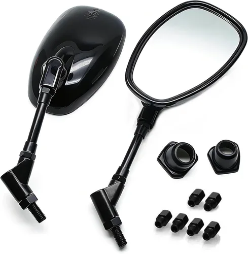 Vista 9 de MZS Espejos retrovisores para motocicleta compatibles con Sportster Softail Road King Street Electra Glide Dyna Ultra Fat Bob Sport Low Rider