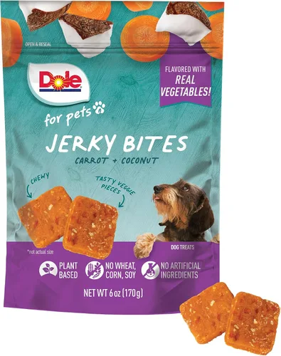 Vista 7 de Dole Golosinas para perros de plátano secado al aire para mascotas, 6 onzas Hecho con plátano real, un solo ingrediente, golosinas para perros