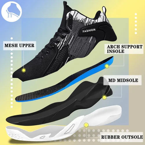 Vista 3 de CJSPORX - Tenis de baloncesto para hombre, transpirables, antideslizantes, para correr