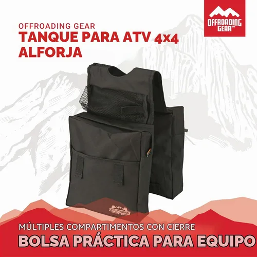 Vista 7 de Offroading Gear Bolsa de sillín trasera y delantera impermeable 4x4 Con dos compartimentos Ideal para ATV UTV Moto Quad Motocicleta Etc.