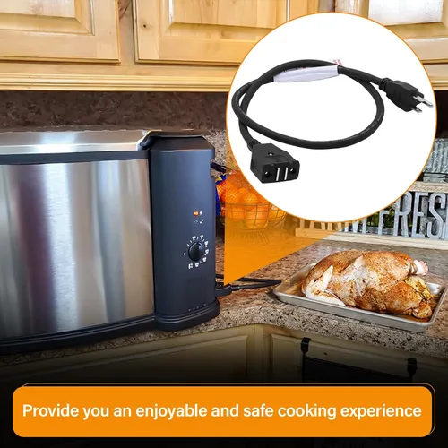 Vista 7 de Cable de alimentación magnético de repuesto para freidora eléctrica Masterbuilt XL de 10 litros, piezas y accesorios para freidoras de pavo