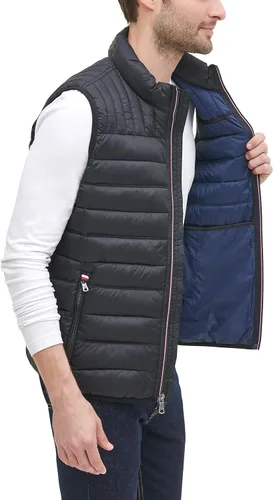 Vista 5 de Tommy Hilfiger - Chaleco acolchado plegable ligero para hombre