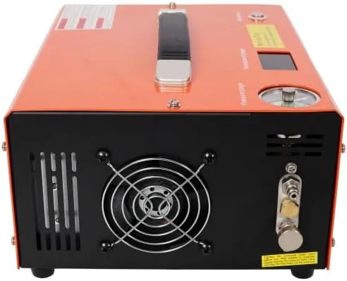 Vista 5 de 【LuckyNote】Compresor de aire PCP, compresor PCP portátil de 4500PSI con convertidor integrado, parada automática DC12V/AC120V bomba de compresor