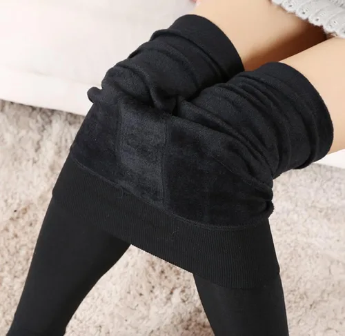 Vista 3 de Ouye - Leggings térmicos de forro polar para mujer
