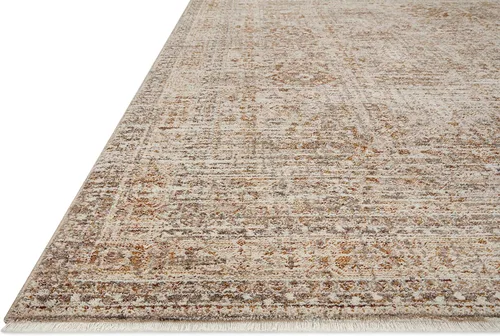 Vista 6 de Loloi Angela Rose Blake Collection BLA-06 Avena/Especias 9' x 13', Altura de Pelo 0.25", Flecos, Alfombra