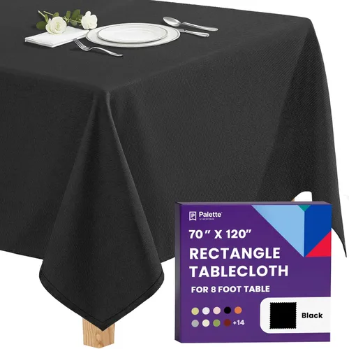 Vista 62 de Gee Di Moda - Mantel rectangular de 60 x 84 pulgadas – Mantel rectangular de poliéster lavable para mesa de 5 pies