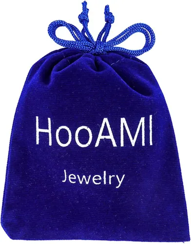 Vista 5 de Collar HooAMI con pendiente de urna cilíndrico Together Love para restos cremados