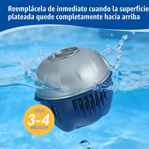 Vista 3 de Paquete de 6 cartuchos de repuesto para sistema flotante Frog Plateado