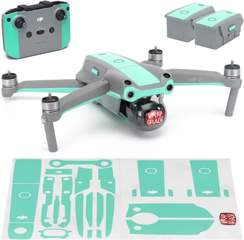 Vista 15 de WRAPGRADE Funda compatible con DJI Air 2S Color de acento B (Airforce Silver)