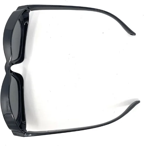 Vista 4 de The Mini Fit Over Glass OTG lentes de sol polarizadas unisex envolventes para hombres y mujeres Ovalado - Negro con lente ahumado XS