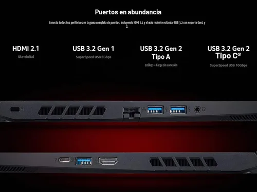 Vista 5 de acer Nitro 5 AN517-41-R3NX - Laptop para juegos, CPU AMD Ryzen 7 5800H