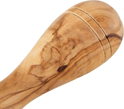 Vista 3 de Naturally Med Exprimidor de limón de madera de olivo/escariador de limón - para limones, limas, exprimidor de cítricos. Exprimidor de madera hecho a
