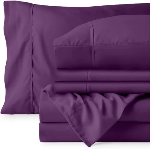 Vista 46 de Bare Home Sheet Set 1800 Ultra-Soft with 2 Pillowcases (Twin XL, Dark Blue)