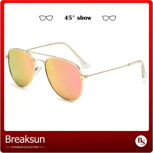 Vista 5 de Kids Polarized Aviator Sunglasses for Girls Boys Age 3-10, Teens Juniors Classic Aviator Sunglasses 50MM