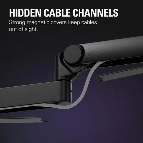 Vista 7 de Elgato Wave Mic Arm Pro - Brazo de micrófono de resorte de gas de perfil bajo giratorio 360°, funciona con micrófonos/Shure SM7B/HyperX