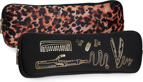 Vista 8 de Body Prescriptions Organizador de herramientas para el cabello con diseño elegante, resistente al calor y lavable a mano, funda de herramientas