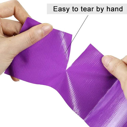 Vista 2 de Cinta adhesiva morada de 3 pulgadas impermeable, resistente, 3 pulgadas x 60 yardas, cinta adhesiva de grado industrial de 9 milésimas de pulgada