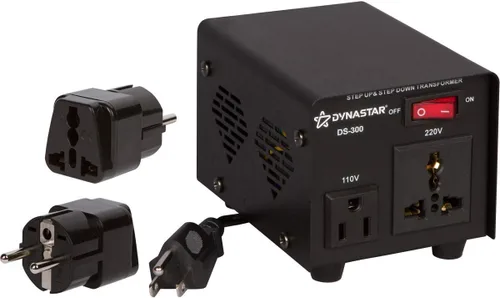 Vista 9 de Dynastar conversor y transformador de voltaje hacia arriba y hacia abajo 110-220 a 220-240 voltios; resistente, bobina extra durable