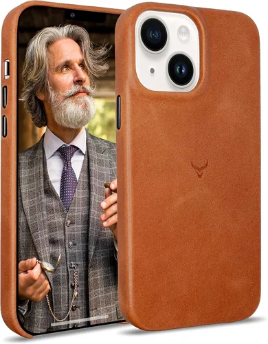 Vista 14 de Funda de piel auténtica, funda de piel antiarañazos de grano completo encerada con aceite, compatible con iPhone 12 Pro Max, a prueba de golpes