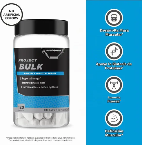 Vista 4 de Anabolic Warfare Proyecto a granel, fórmula de construcción masiva, síntesis de proteínas, fuerza, definición muscular, hecho con botánicos*