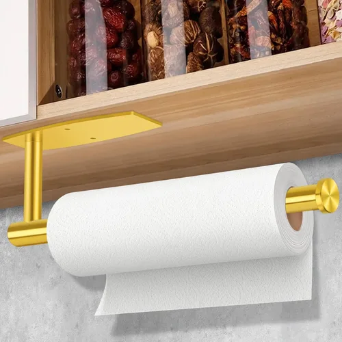 Vista 10 de Portarrollos de Papel para Cocina, Toallas de Papel a Granel - Autoadhesivos para Debajo del Gabinete, Ambos Disponibles en Adhesivo y Tornillos
