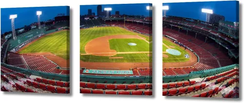 Vista 78 de TUMOVO Arte de pared en lienzo para estadio deportivo, arte de pared de campo Wrigley en Chicago, pinturas de Chicago, impresiones sobre lienzo