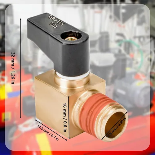 Vista 2 de Válvula de compresor de aire NPT macho x NPT hembra tipo bola válvula de drenaje mini válvula de bola de latón para compresor de aire