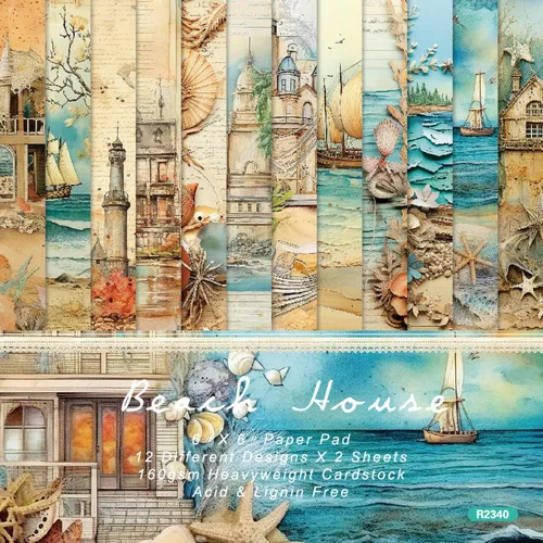 Vista 16 de YASMEN Bloc de papel para álbum de recortes de Navidad, 6 x 6 pulgadas, cartulina de una sola cara para hacer tarjetas, diarios, planificador