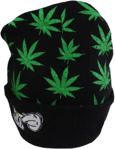 Vista 7 de Marijuana Weed Acrylic-Hat Knit Beanie - Leaf Pot Cuffed Knit Winter Weed Beanie Hat Mens Women