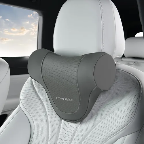 Vista 25 de Coverado Almohada ergonómica para reposacabezas de automóvil, almohada ergonómica de espuma viscoelástica para el cuello del auto para asiento