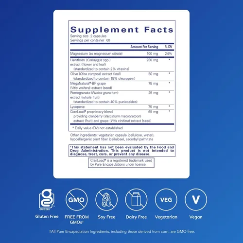 Vista 2 de Pure Encapsulations Relajación vascular Combinación hipoalergénica para una relajación vascular saludable y salud circulatoria general 120